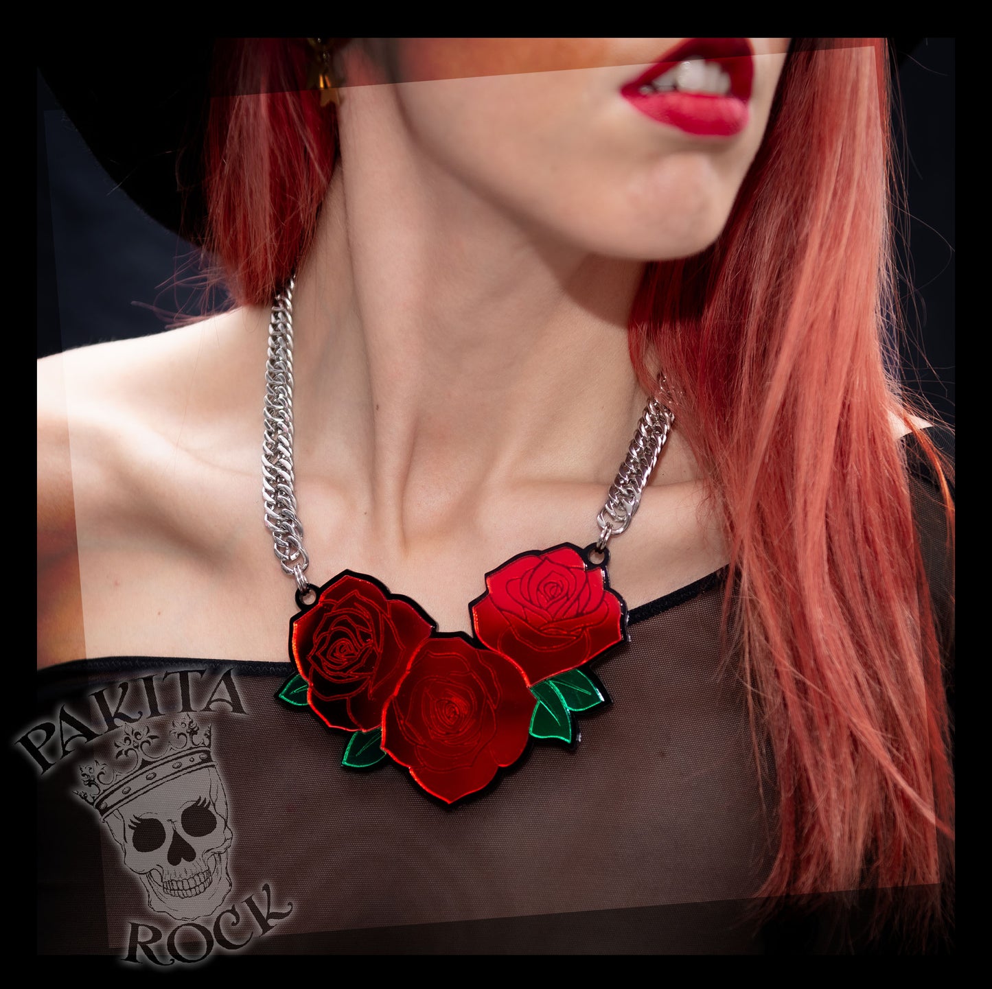 Collar Rosas OldSchool