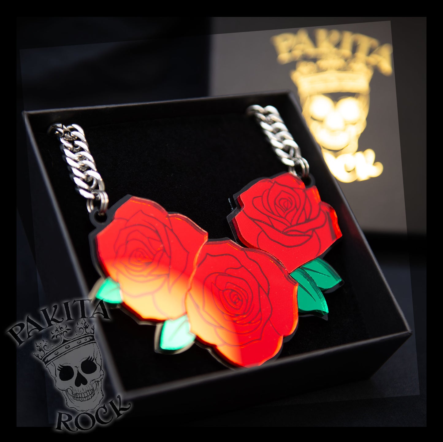 Collar Rosas OldSchool