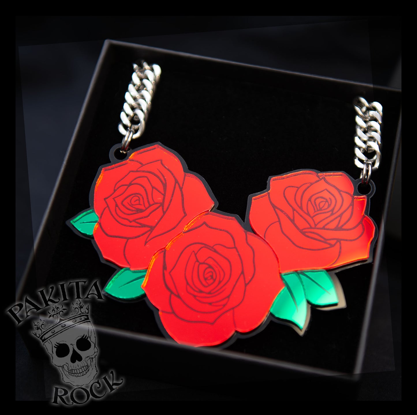 Collar Rosas OldSchool