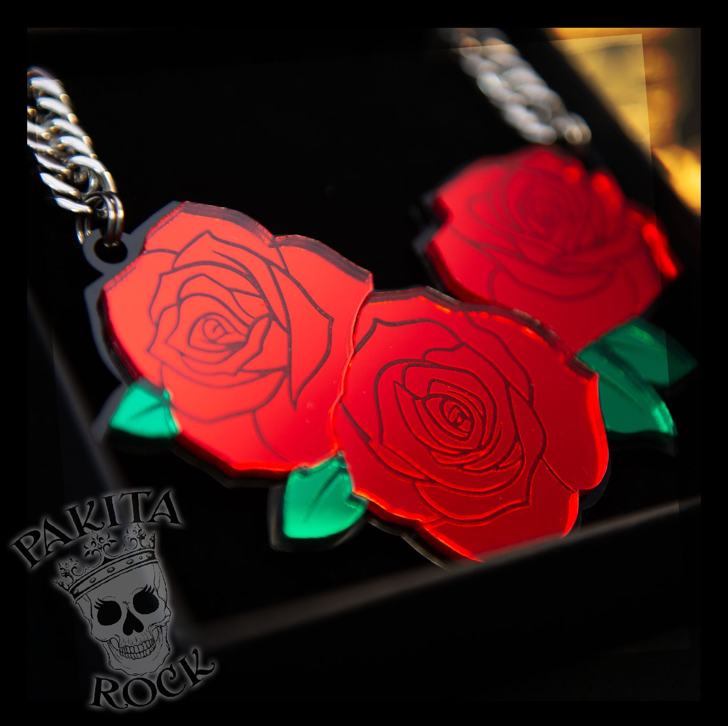 Collar Rosas OldSchool