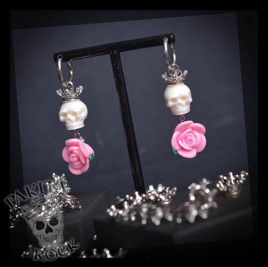 Miniskull & Pink Rose