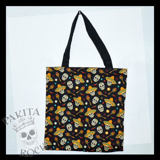 Totebag Skull Mariachis