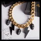 Collar Gold Skull