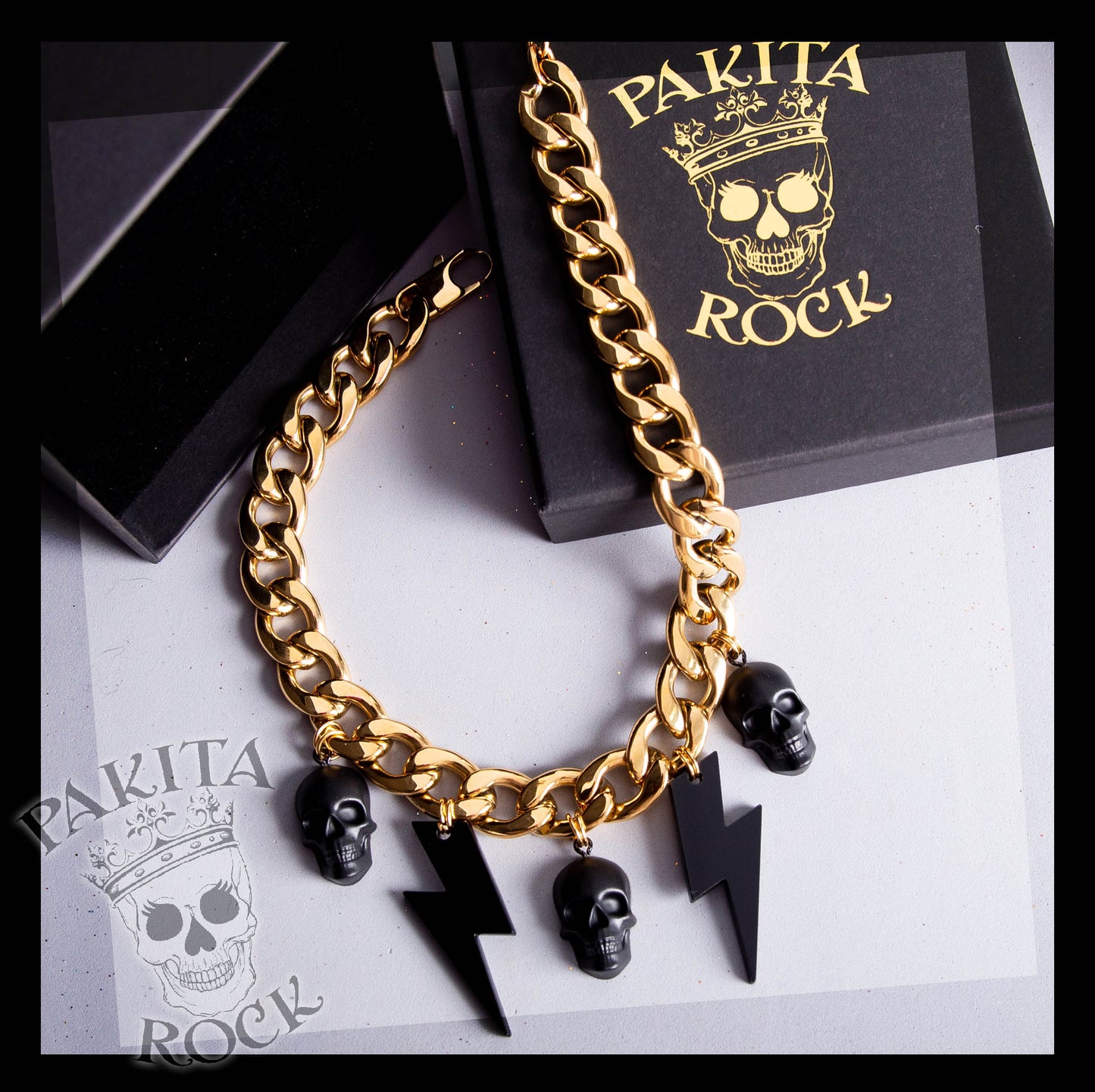 Collar Gold Skull