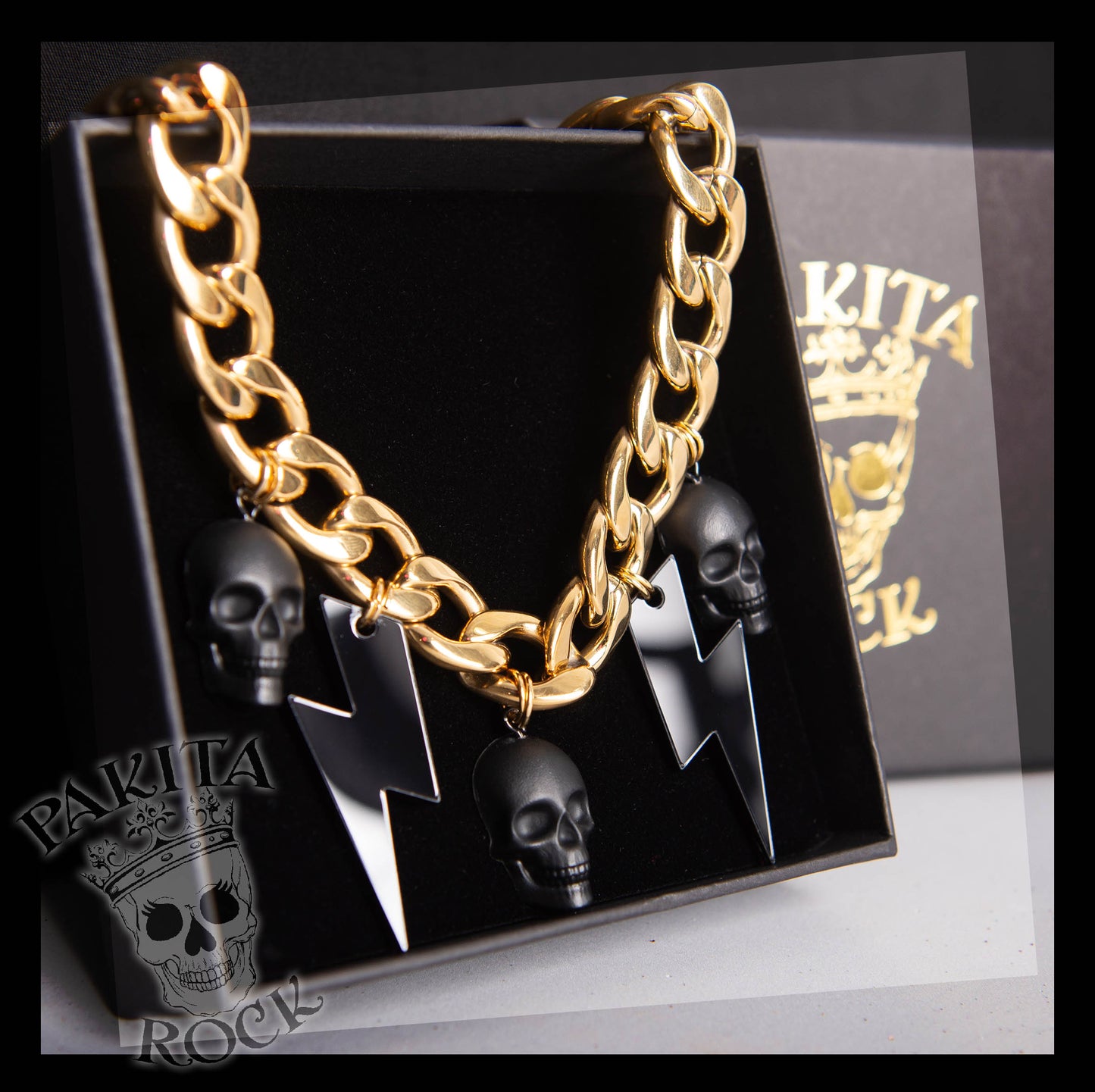 Collar Gold Skull