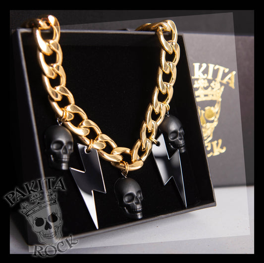 Collar Gold Skull