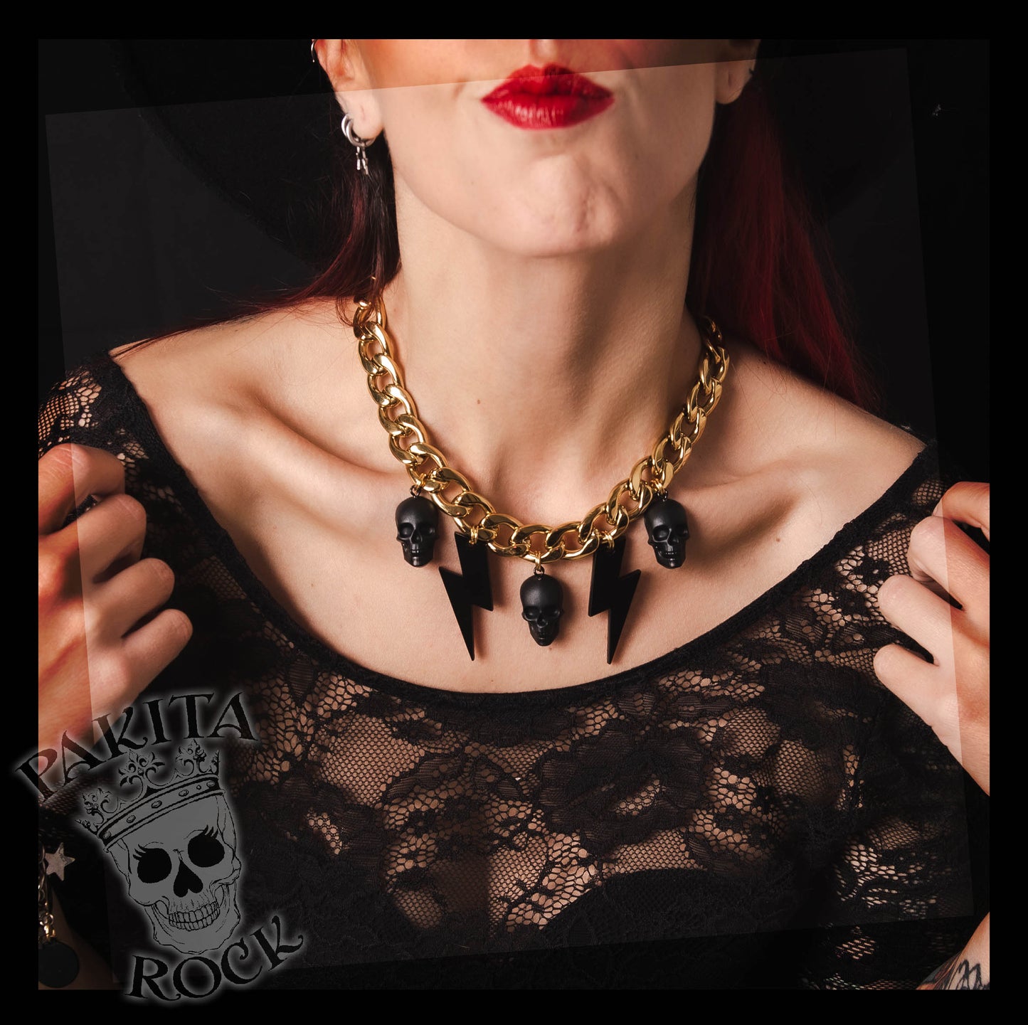 Collar Gold Skull