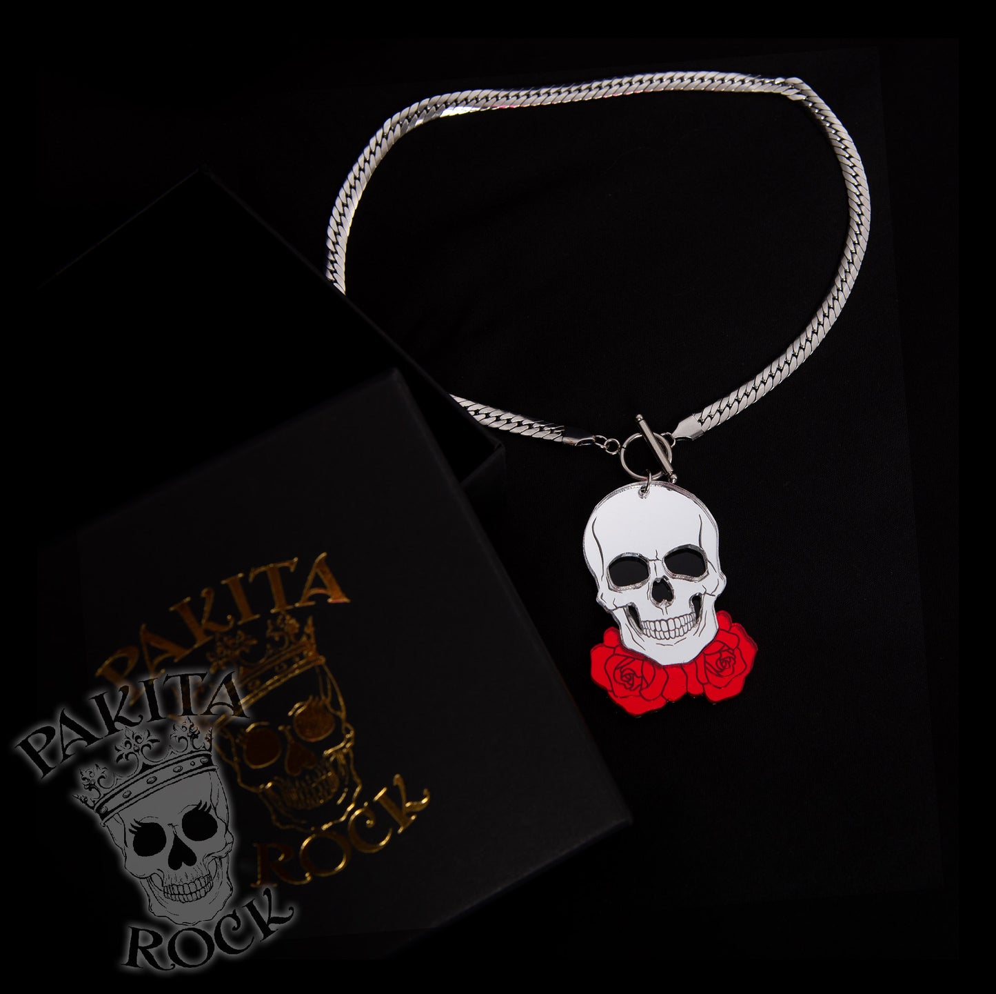 Collar Roses&Skull