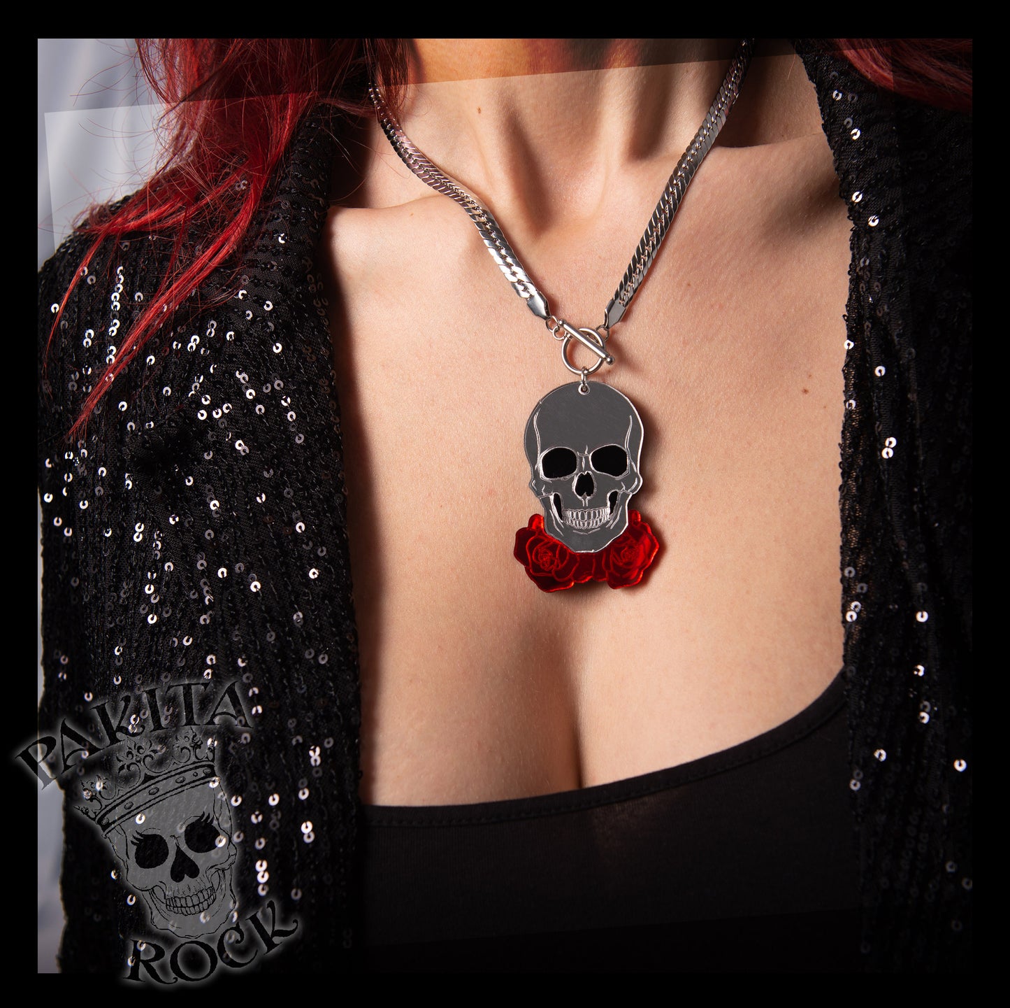 Collar Roses&Skull