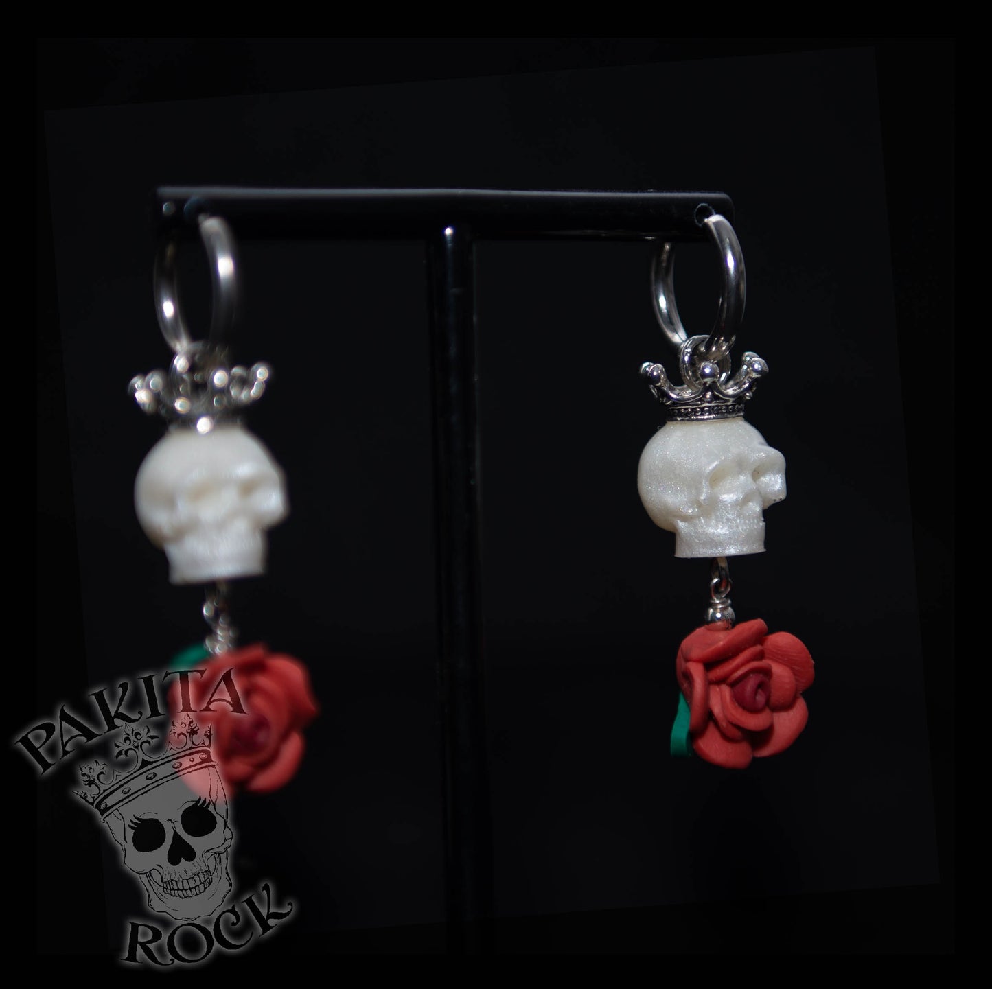 Miniskull white & Roses