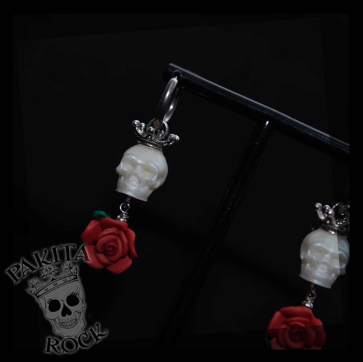 Miniskull white & Roses