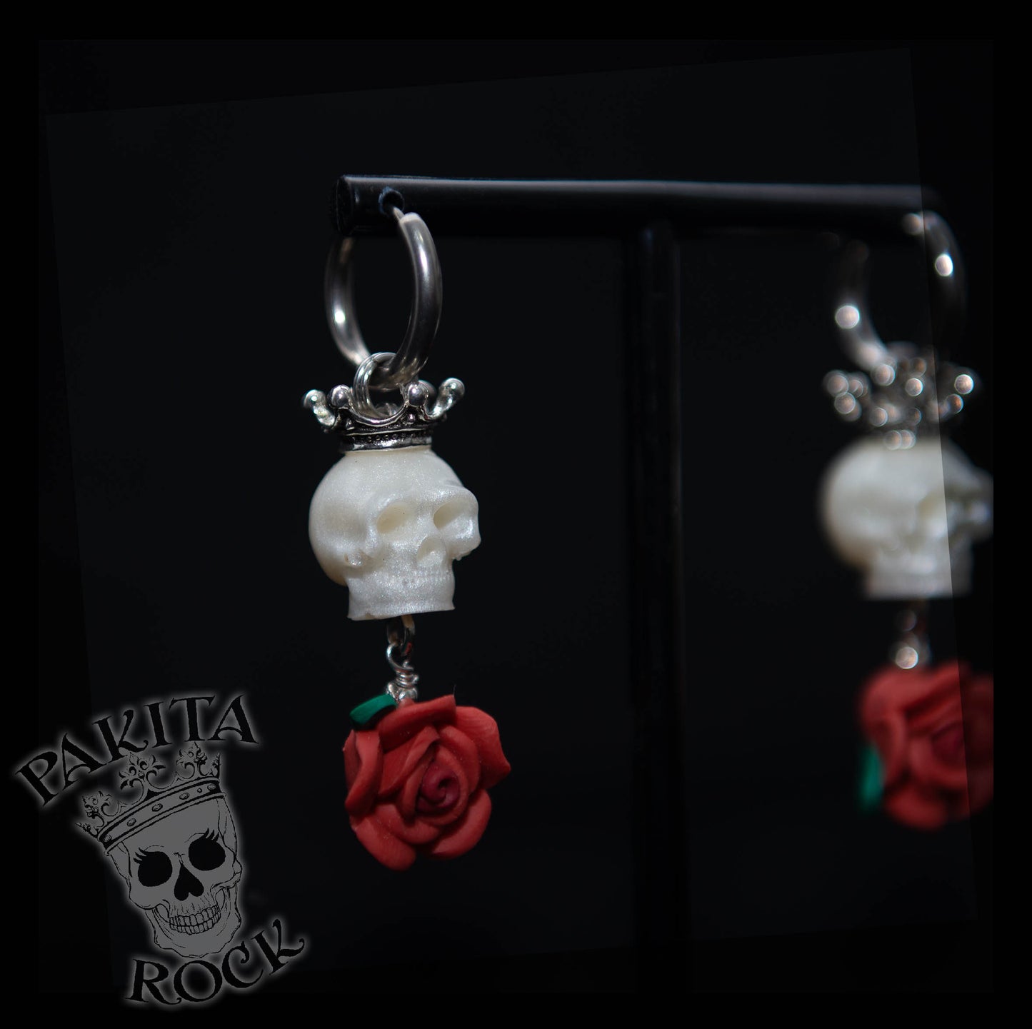 Miniskull white & Roses