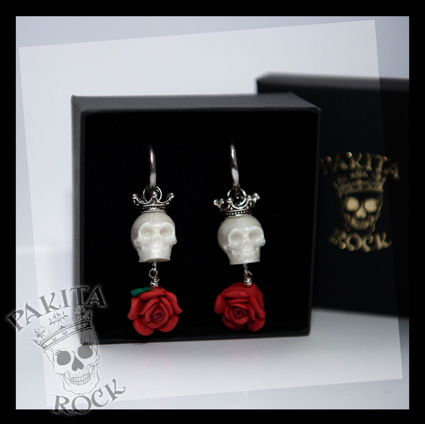 Miniskull white & Roses