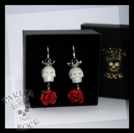 Miniskull white & Roses
